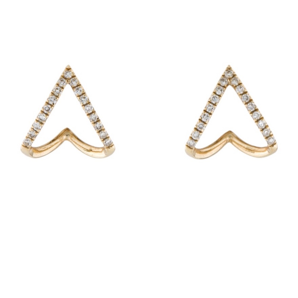14k Solid Gold EF Collection Diamond Earrings